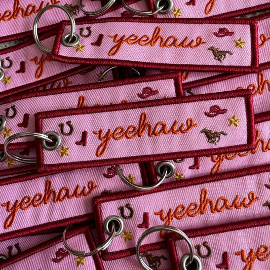 Yeehaw Icon Embroidered Keychain