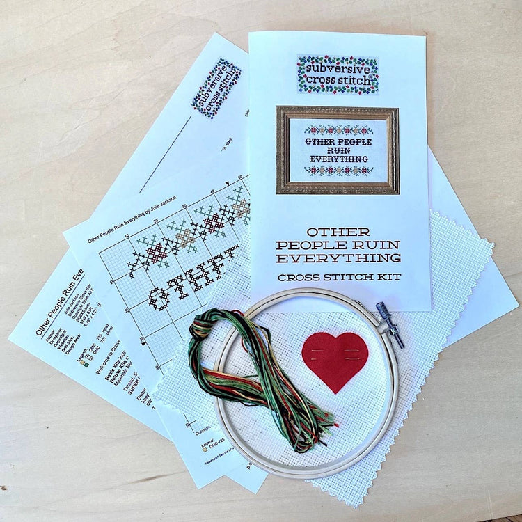 Stabby Kitty Deluxe Cross Stitch Kit