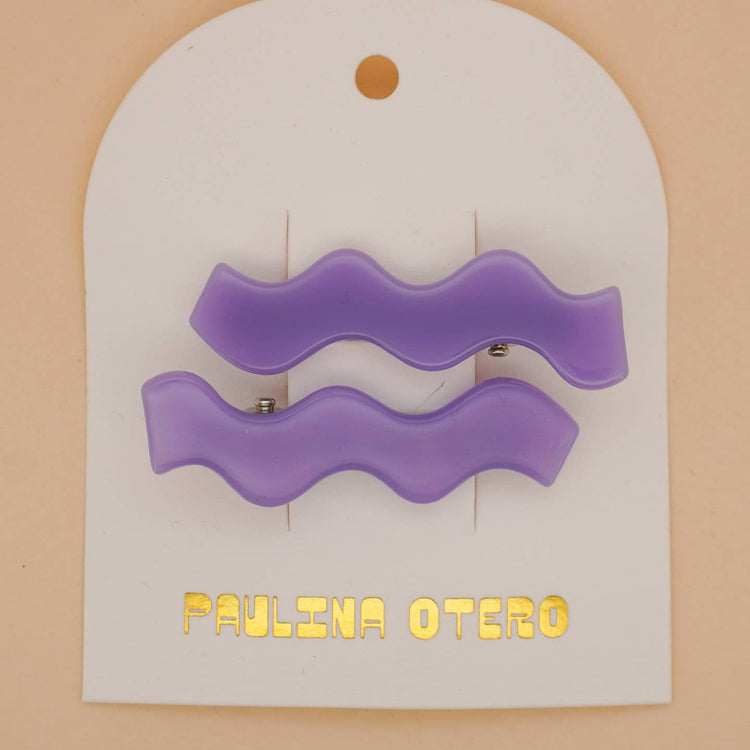 Squiggle Clips in Purple