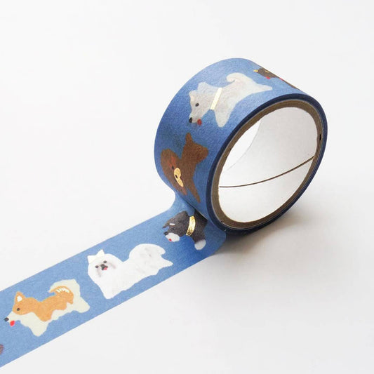 Doggie Parade Gold Foil Washi Tape