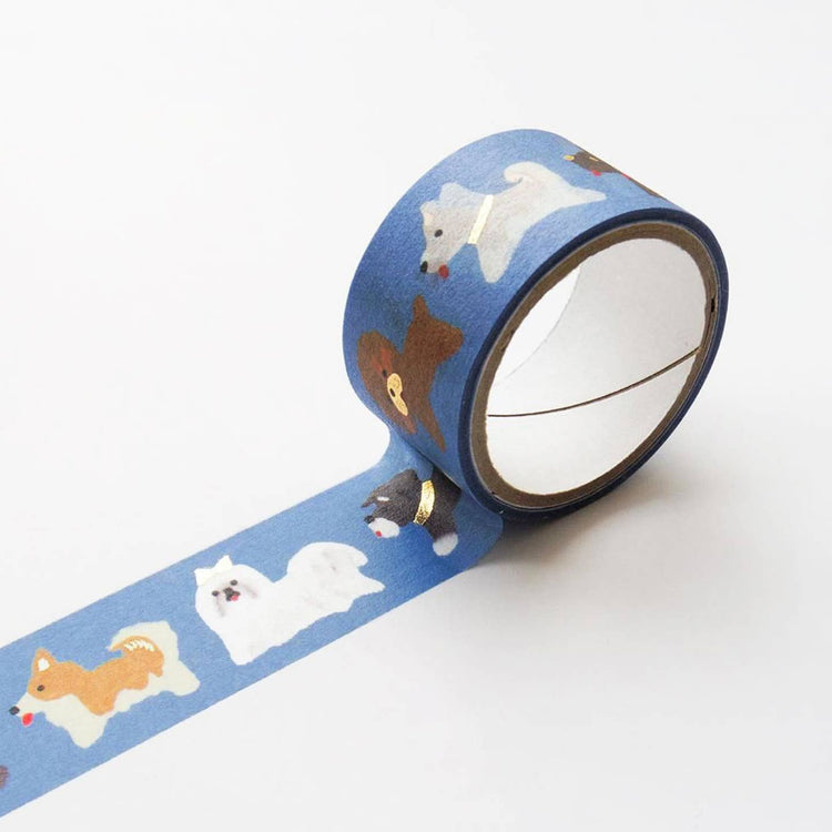 Doggie Parade Gold Foil Washi Tape