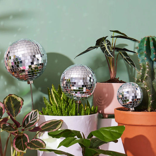 4.5" Disco Ball Decorative Plant Stake