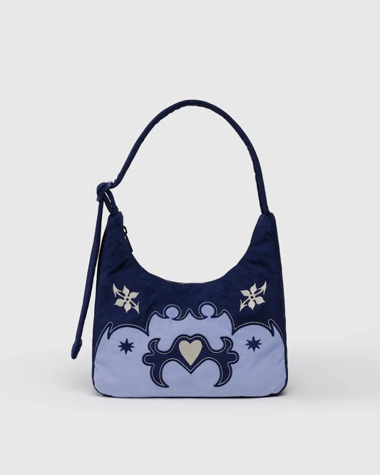 Baggu Mini Nylon Shoulder Bag in Western Applique