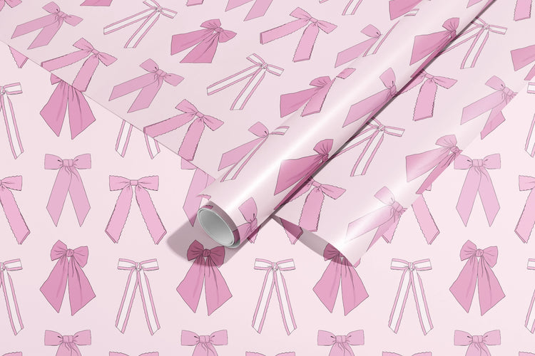 Pink Bows Wrapping Paper