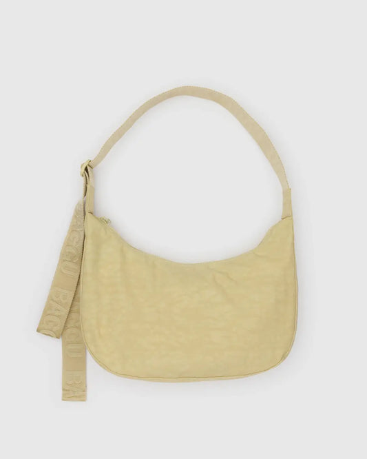 Baggu Medium Nylon Crescent Bag in Butter