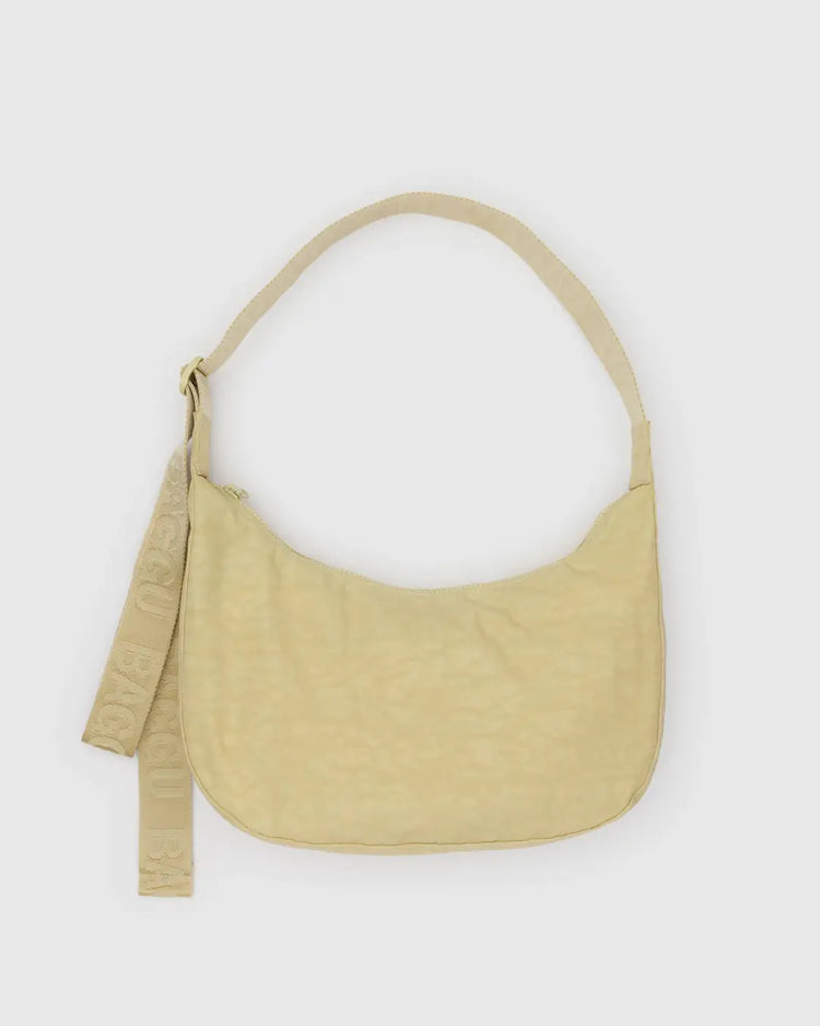 Baggu Medium Nylon Crescent Bag in Butter