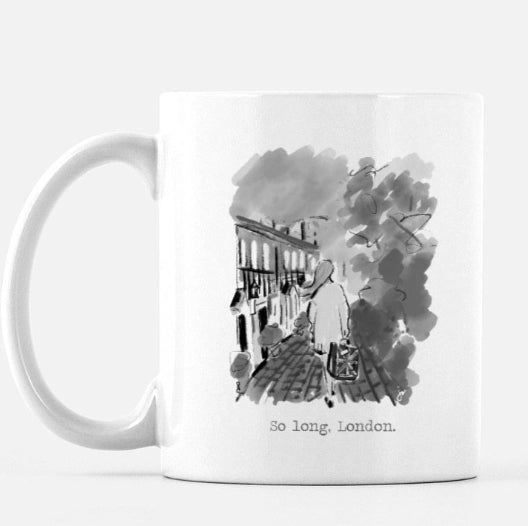 Black and White So Long London Mug