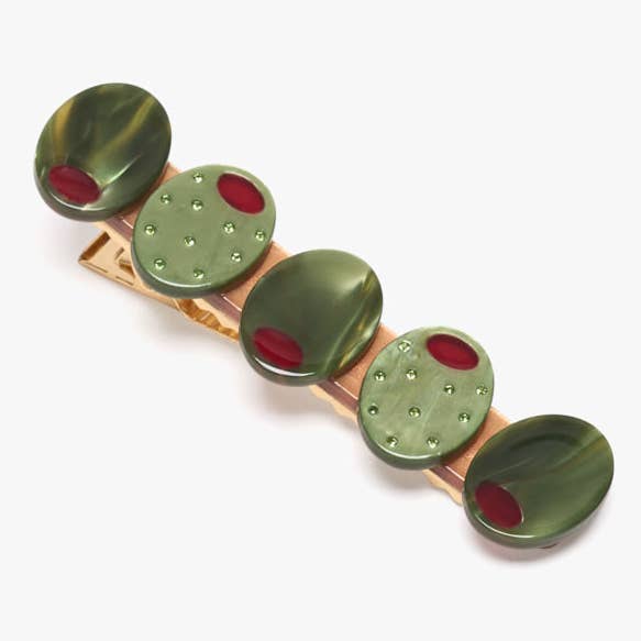 Green Olive Alligator Clip