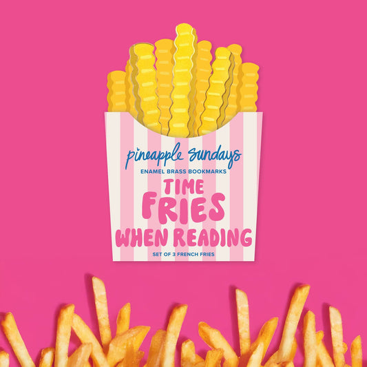 French Fries Enamel Brass Bookmark