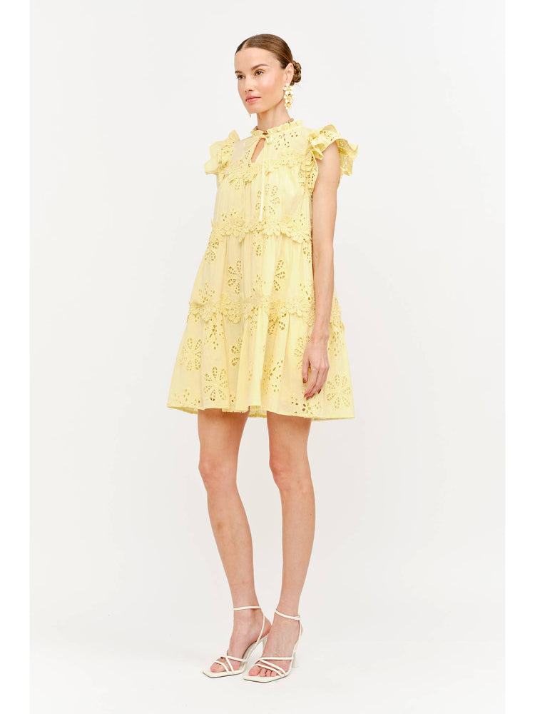 Kensie Butter Yellow Dress