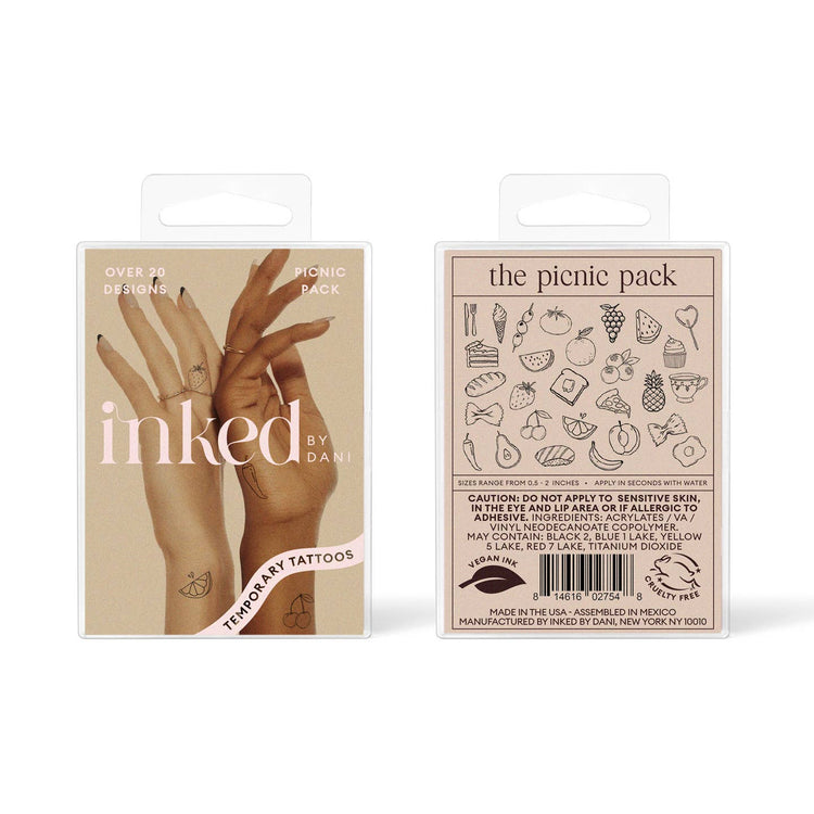 Picnic Temporary Tattoo Pack