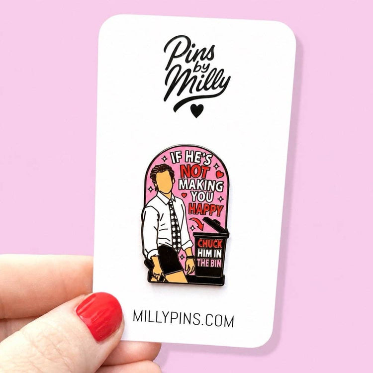 HS Chuck Him in the Bin Enamel Pin