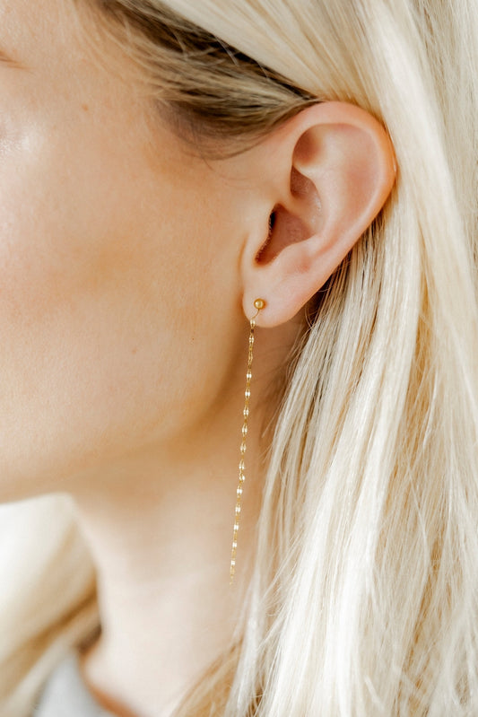 Devin Duster Gold Screwback Stud Earrings