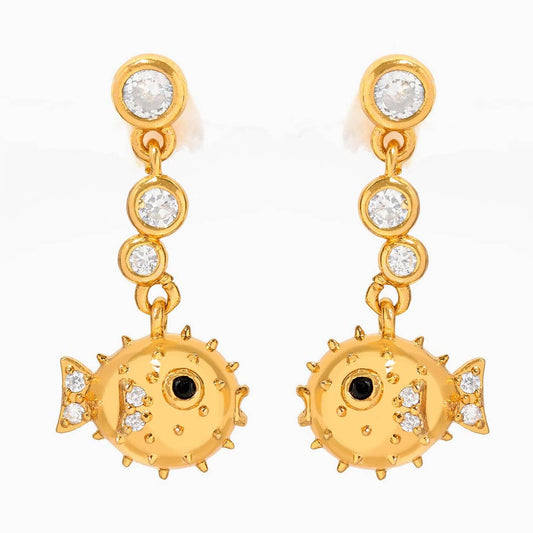 Pufferfish Dangle Earrings