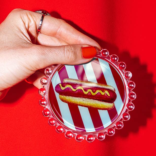 Striped Hot Dog Trinket Dish