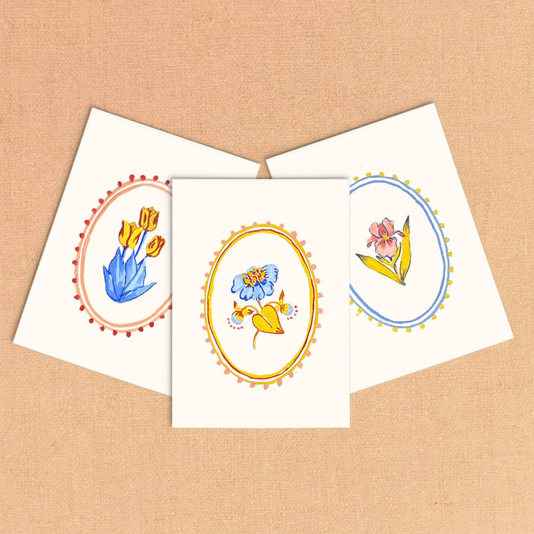 Mini Watercolor Kit: Folk Flowers