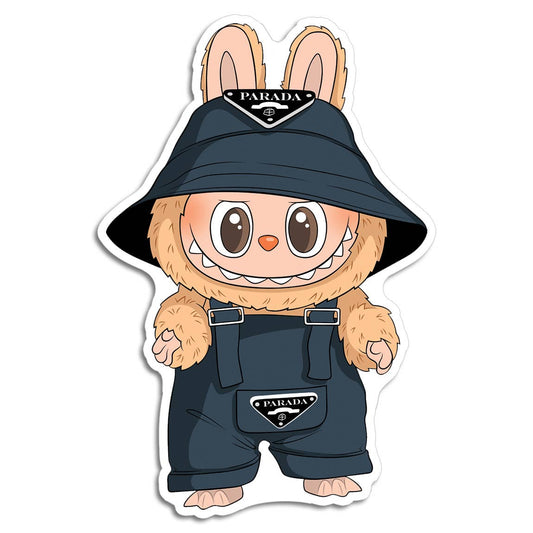 Labubu Parada Overalls Die Cut Sticker