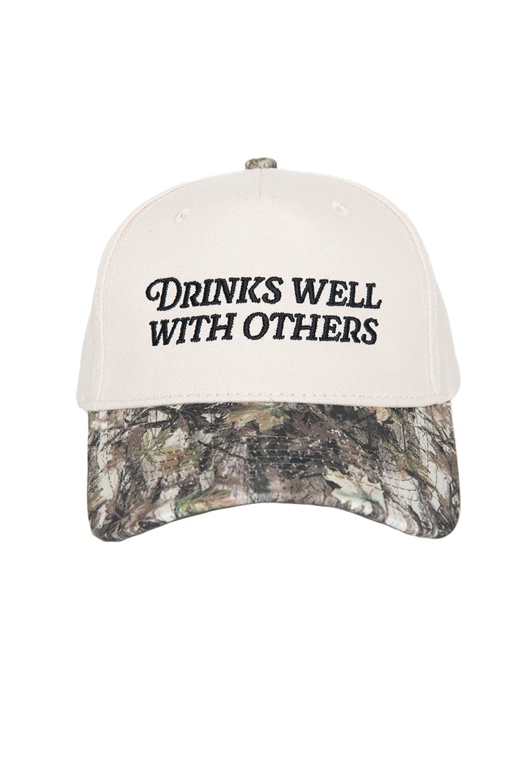 Drinks Well with Others Embroidered Hat