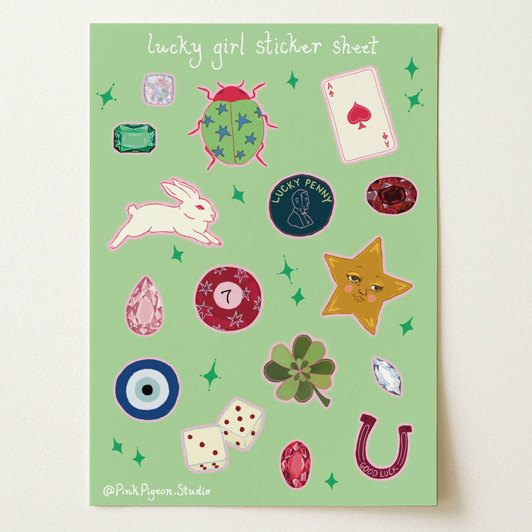 Lucky Girl Sticker Sheet