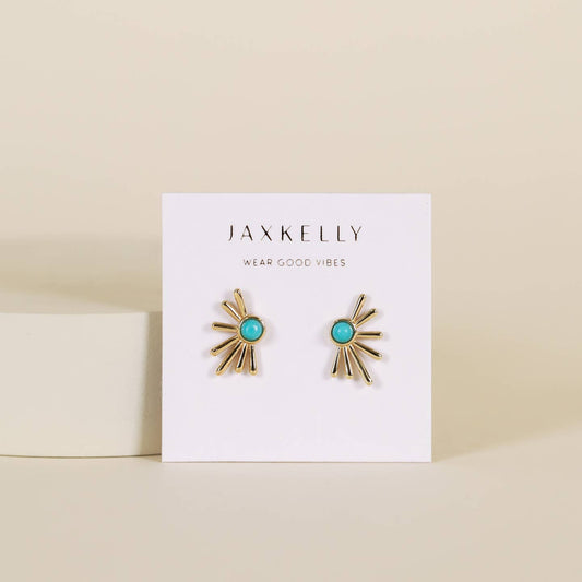 JaxKelly Sunray Turquoise Earrings