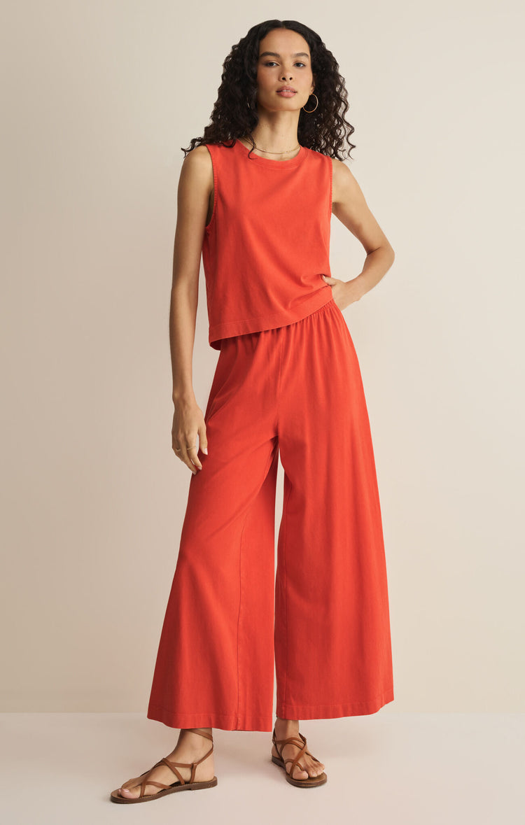 Z Supply Sloane Cotton Jersey Tank in Lychee