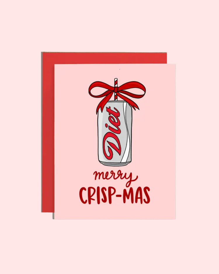 Merry Crisp-Mas Diet Soda Holiday Card