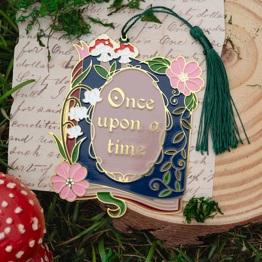 Once Upon A Time Book Metal Bookmark