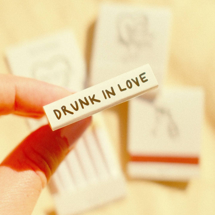 “Drunk in Love” Cupid Champagne Matchbook