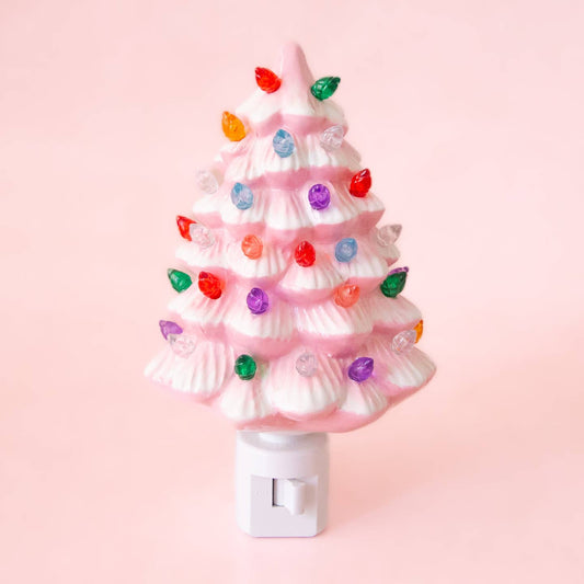 Pink Vintage Tree Night Light