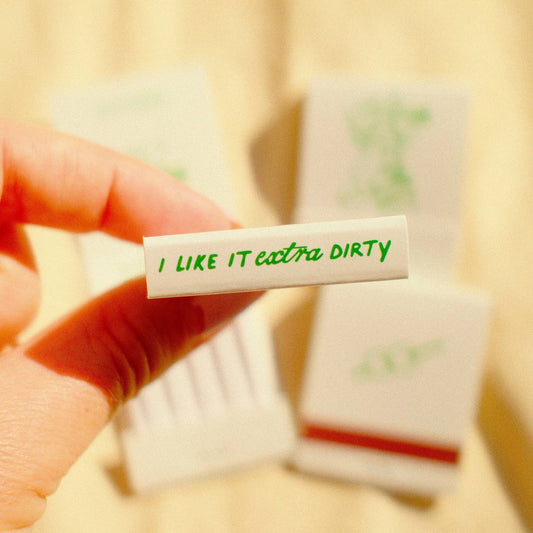 “I Like It Extra Dirty” Cupid Martini Matchbook