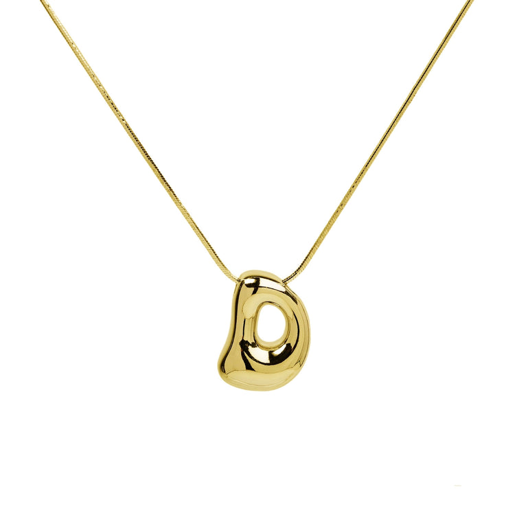 Initial Waterdrop 18K Gold Necklace