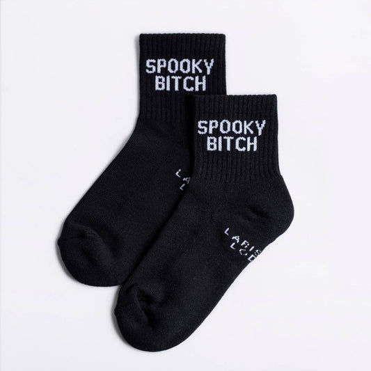 Spooky Bitch Quarter Crew Socks