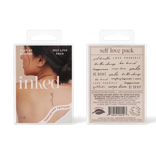 Self Love Temporary Tattoo Pack