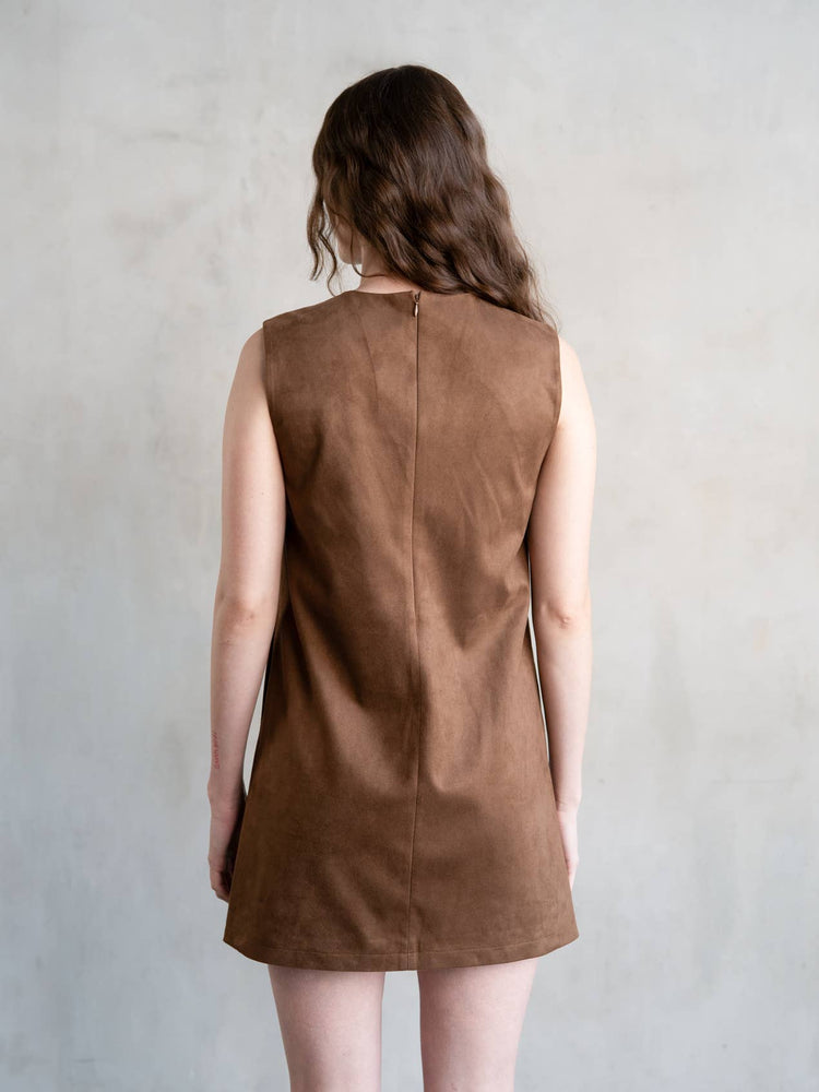Brown Suede Mini Dress