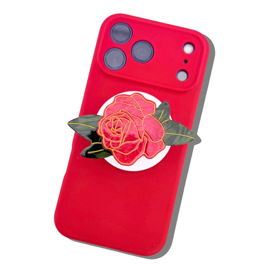 Hand-Painted Rose Gripcharm