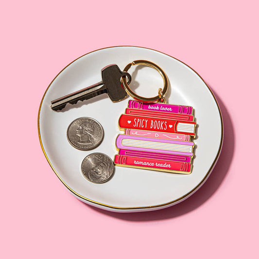 Spicy Romance Books Enamel Keychain