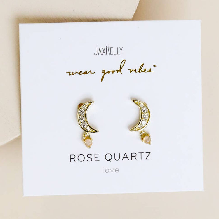 JaxKelly Moon Drop - Rose Quartz