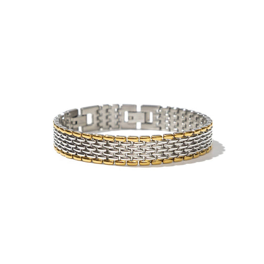 Waterproof Chunky Two-Tone Bracelet
