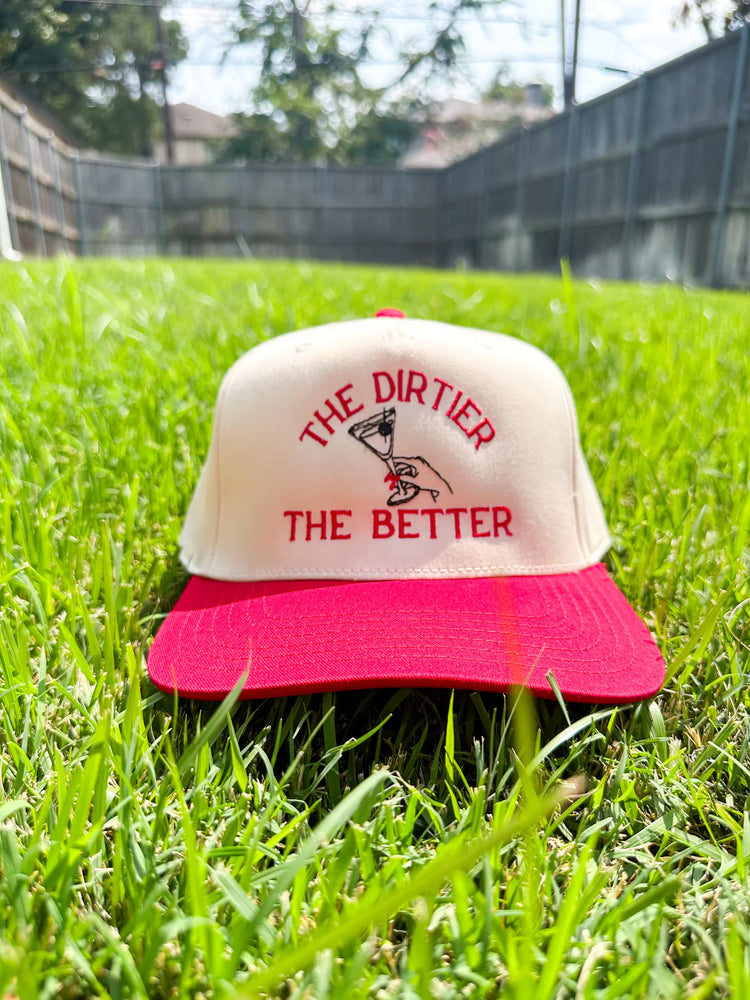 The Dirtier the Better Embroidered Hat in Red