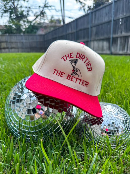 The Dirtier the Better Embroidered Hat in Red