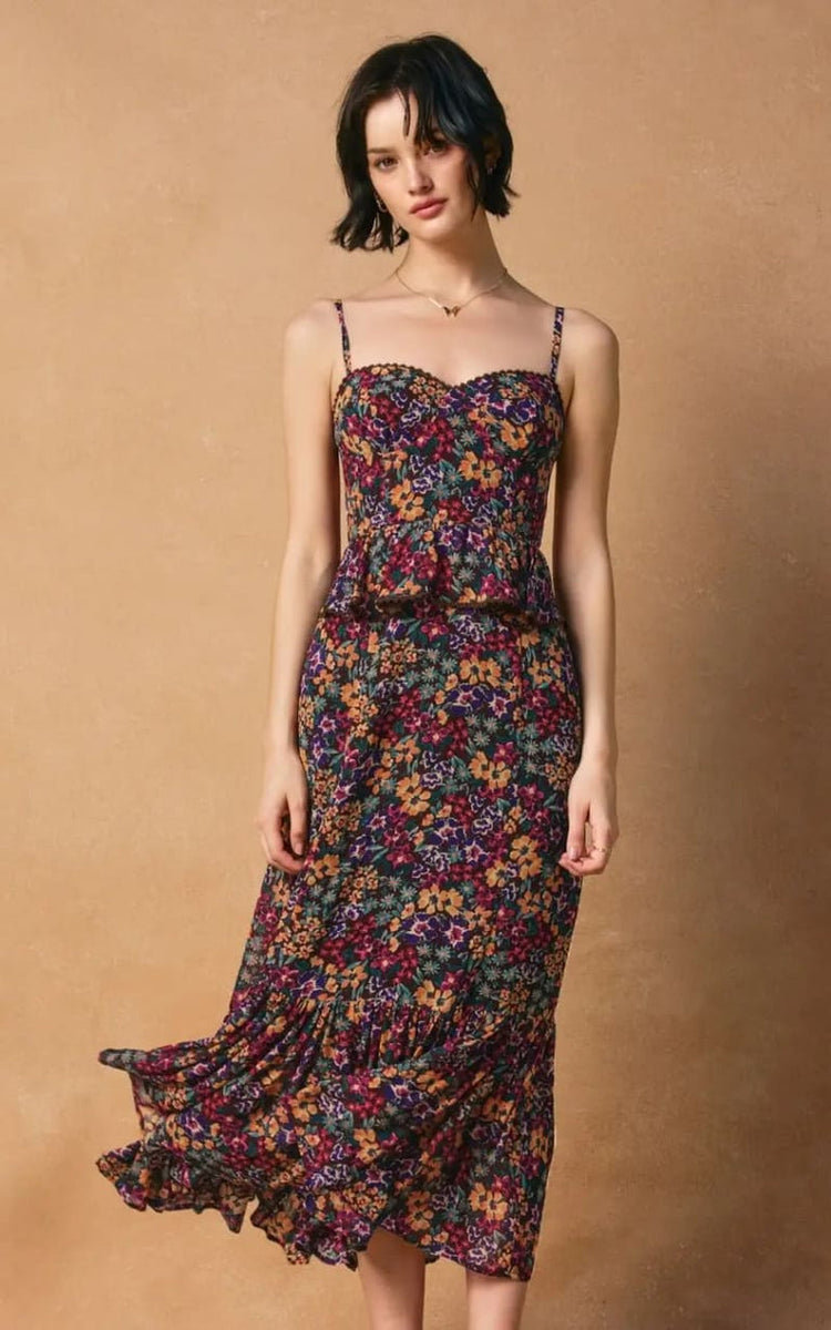 Bloom Pop Lurex Ruffled Dress