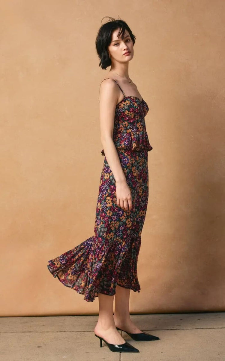 Bloom Pop Lurex Ruffled Dress