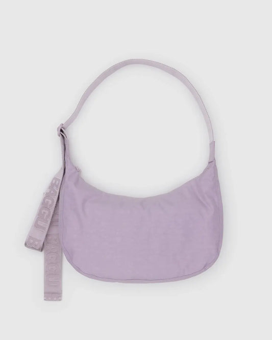 Baggu Medium Nylon Crescent Bag in Dusty Pink