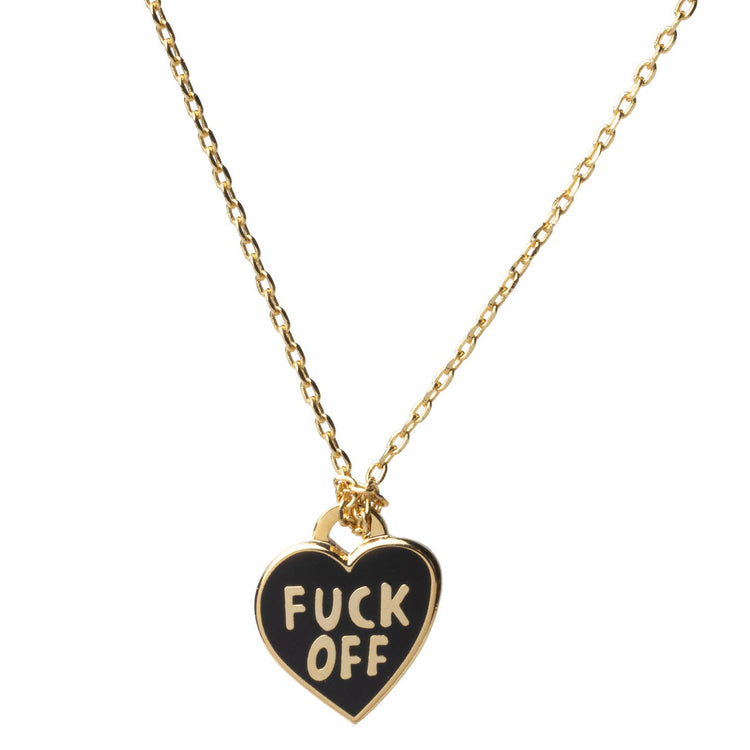 F*Ck Off Heart Pendant Necklace