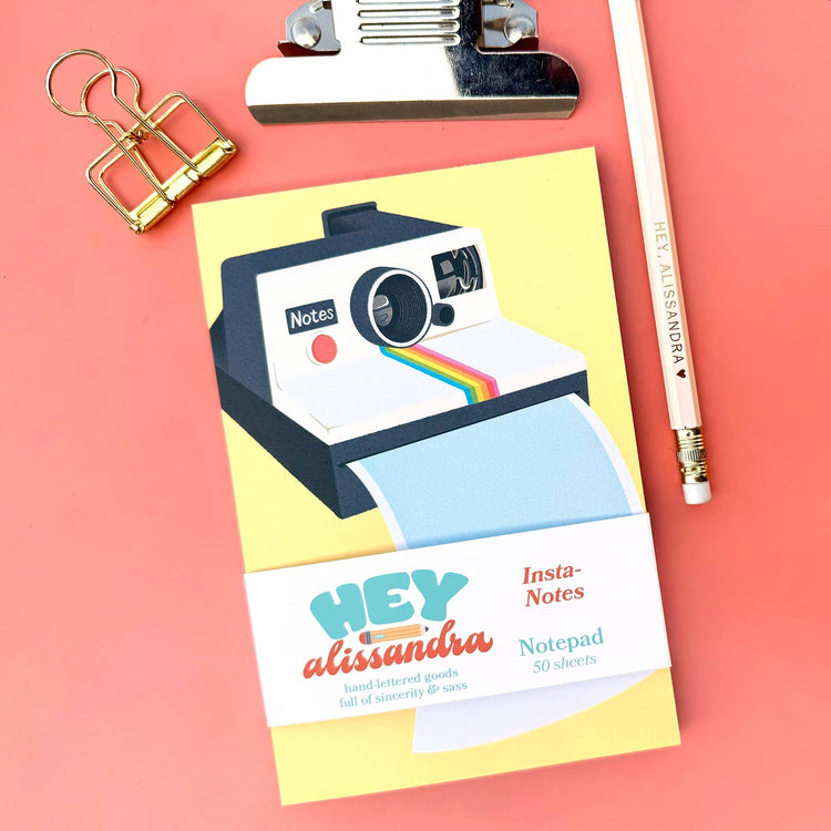 Insta-Notes Retro Analog Polaroid Camera Notepad