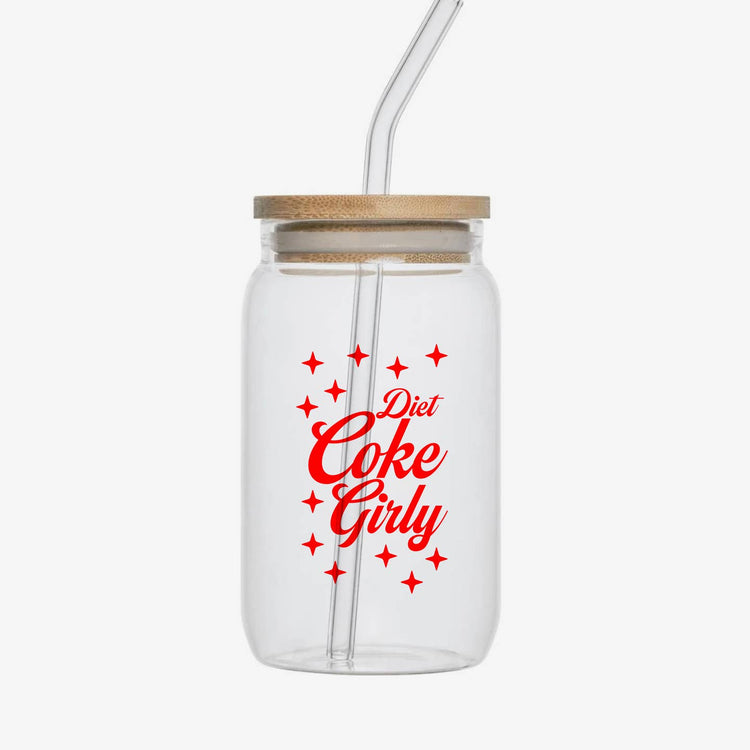 Diet Coke Girly Glass Cup