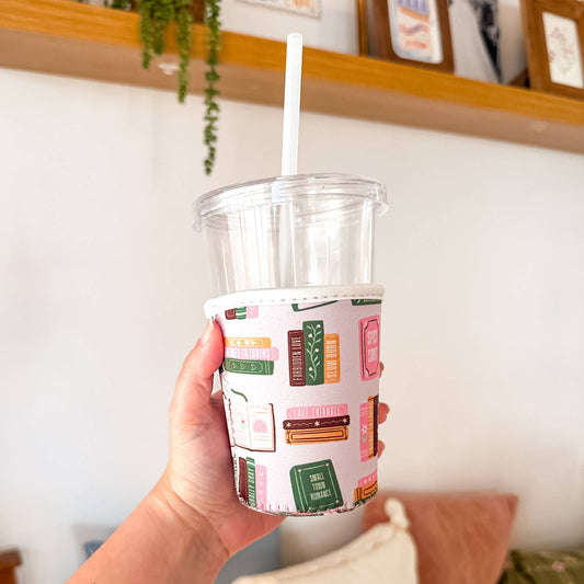 Smut Stacked Books Iced Coffee Sleeve