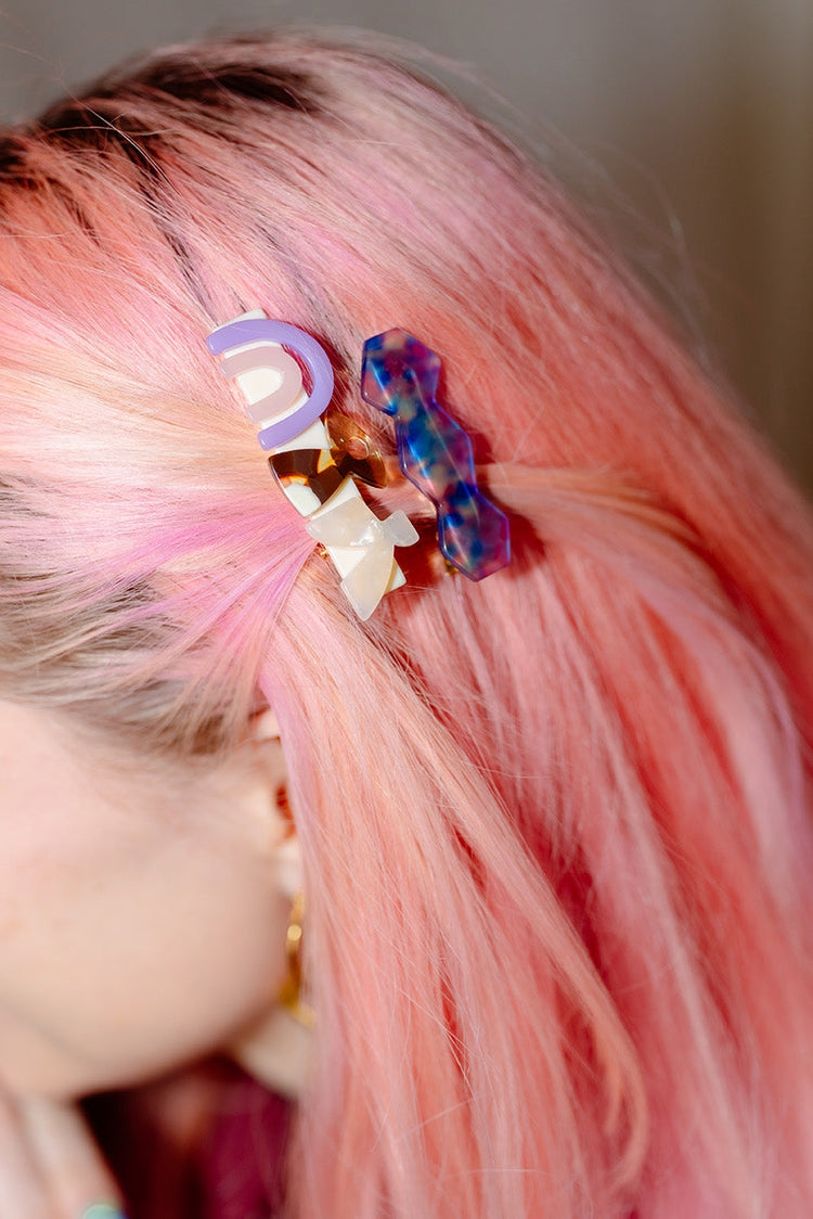 Purple Bloom Hair Clips