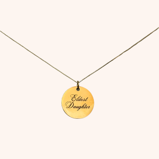 Eldest Daughter Custom Engraved Necklace