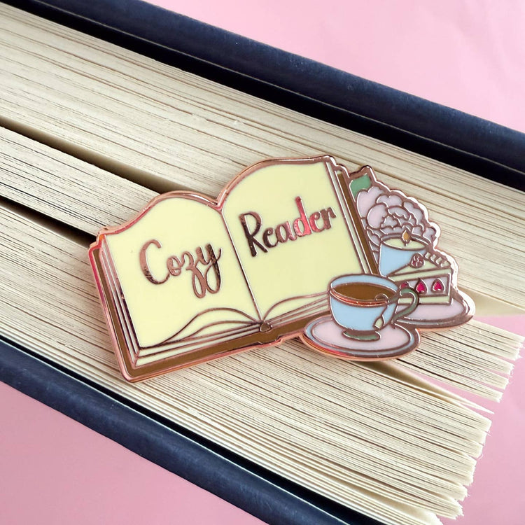 Cozy Reader Enamel Pin